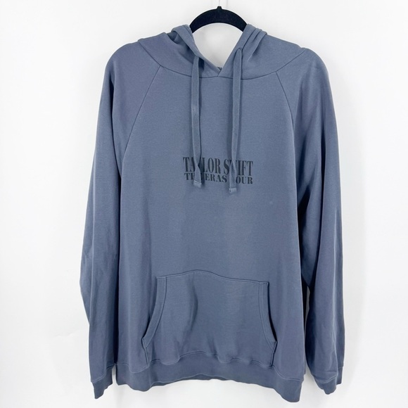 ✅ Taylor Swift The Eras Tour Official Merch Blue Navy Hoodie Sweatshirt Large - Picture 1 of 7